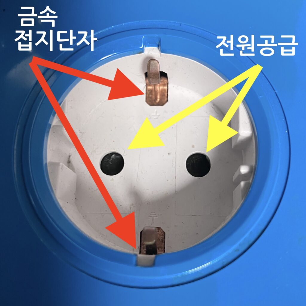 접지된 일반 220V 콘센트