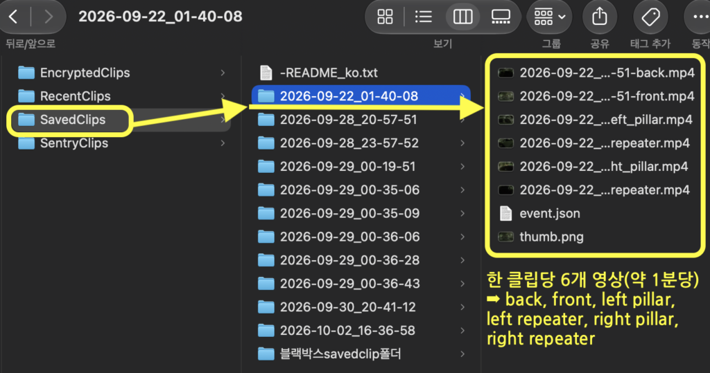 SavedClips 하위 폴더 구조